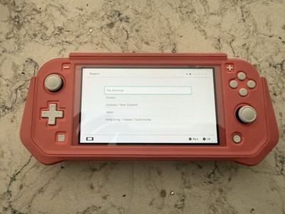 Nintendo Switch Lite Pink Handheld 32GB w/ AC Adapter Case + 3 Games