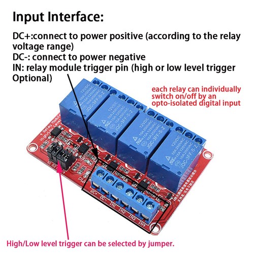 2PCS 4 Channel 12V Relay Module Optocoupler Trigger Expansion Board Raspberry - Picture 2 of 6