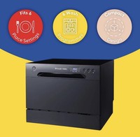 Russell Hobbs Table Top Dishwasher Compact Mini with 6 Place RH6TTDW0D1B