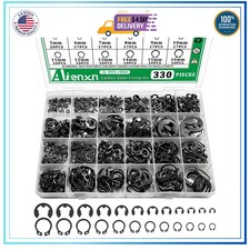 330pcs Snap Ring Assortment Kit E-Clips C-Clips External Retaining Rings 24 S...