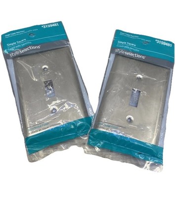 Lot Of 2 - Style Selection Toggle Electrical Switch Wall Plate, Satin Nickel {8}