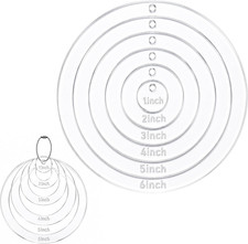6 Pcs Circle Quilting Acrylic Template Clear Acrylic Circle Rulers