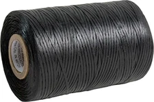250 yards Wax Lacing Cord Nylon, Black 0.121" for Binding Wiring Harnesses