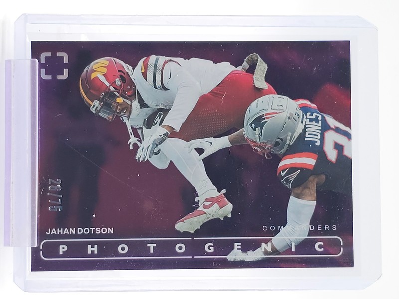 JAHAN DOTSON 2024 PANINI PHOTOGENIC FOOTBALL PURPLE #68 /75 COMMANDERS Q5099