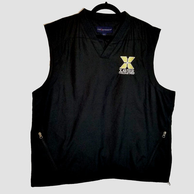 Xavier College Port Authority Vest Mens L Black Waterproof Sleeveless Pullover