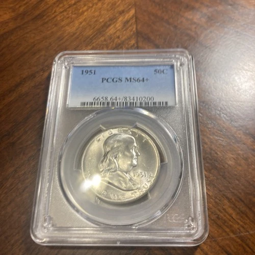 1951 Franklin Silver Half Dollar PCGS MS 64 + !