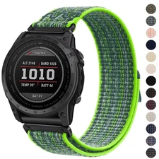 For Garmin Approach Epix Fenix & More QuickFit 22mm 26mm Nylon Fabric Watch Band