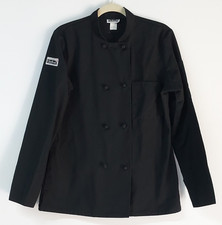 Chefwear Black Double Breasted Long Sleeve Chef Coat Jacket Cloth Knot