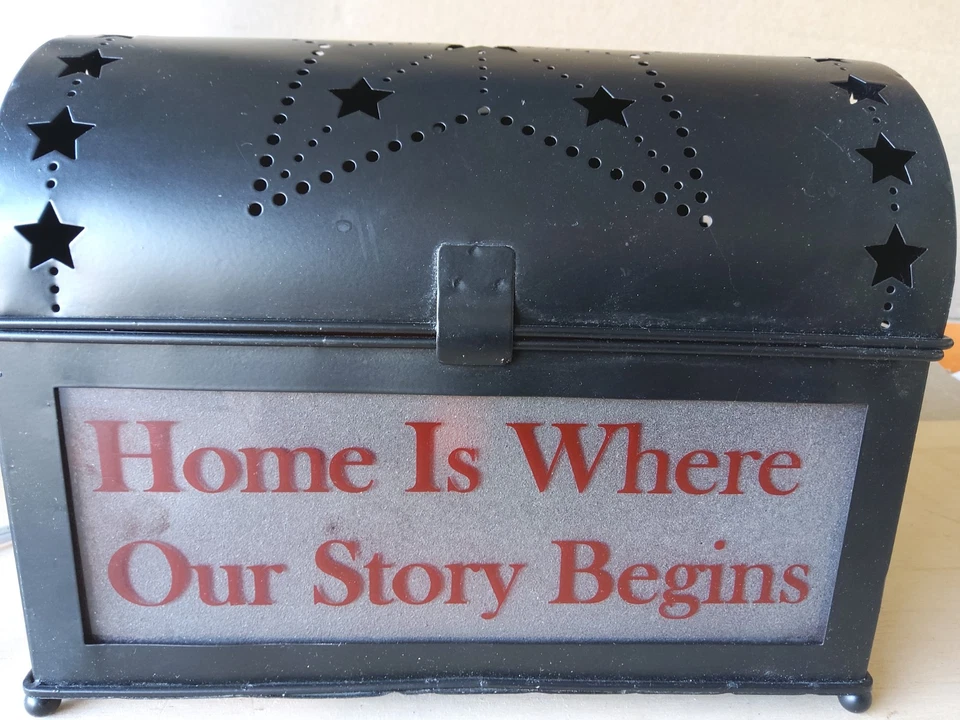 Rustic Punched Tin Star Accent Lights/Signs - Set of 2 - Image 2 of 3