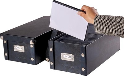 DVD Storage Box - 2 Pack - Durable 6 X 8.2 X 16.5 Inch Movie Organizers - Disc H