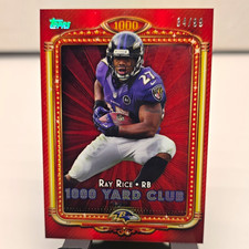 Topps 2013 Chrome Ray Rice 1000 yd. Club #18 Red Refractor /99 Ravens