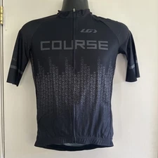 NWT! Men’s Medium LOUIS GARNEAU Course Air Jersey Cycling Mtb Full Zip S/S Black