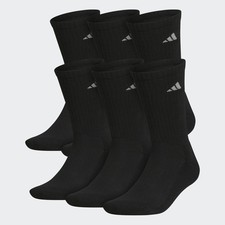 adidas men Men's Athletic Cushioned 6-Pack Crew Socks