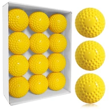 12 Pack Dimpled Baseballs 9-Inch Pitching Machine Baseballs Practice Baseball...