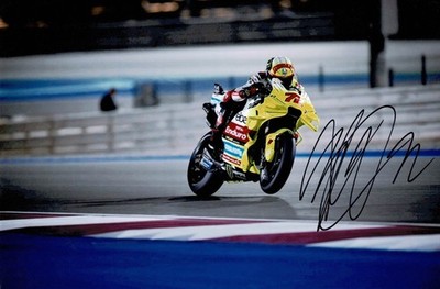 Marco Bezzecchi #72 22-24 Mooney VR46 Racing MotoGP Fahrer signiert 12x8 Foto + COA