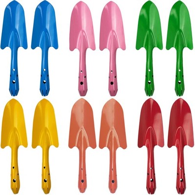 12 Stück Mini Garten Handkellen, bunte kleine Metallschaufeln, 5 