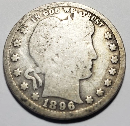 1896  Silver Barber Quarter