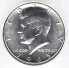 1965 SMS UNCIRCULATED SPECIAL MINT SET KENNEDY HALF DOLLAR (40% SILVER)