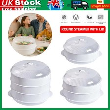 1/3Tier Microwave Vegetable Steamer Fish Pasta Rice Steaming Pot Healthy Eating