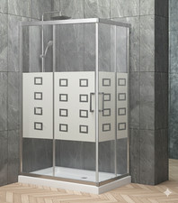 Box doccia cabina serigrafato 6mm 90x90 h195