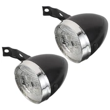 2 Pcs Bike Front Light Lights for Night Riding Bicycle Headlight with Bracket