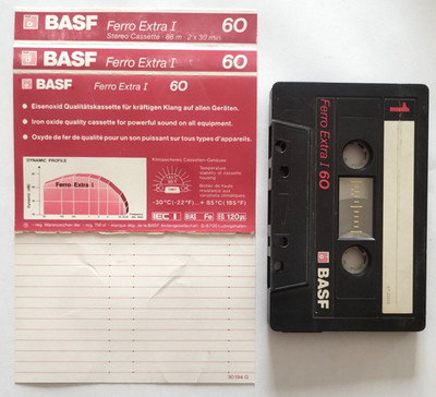 Mc Basf Ferro Extra I 60 Musikkassette Vintage Compact Audio Cassette Gebraucht L
