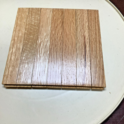Parquet Flooring 6''x6''x5/16'' Solid Wood Tile Natural Glazed New Lot Of 10