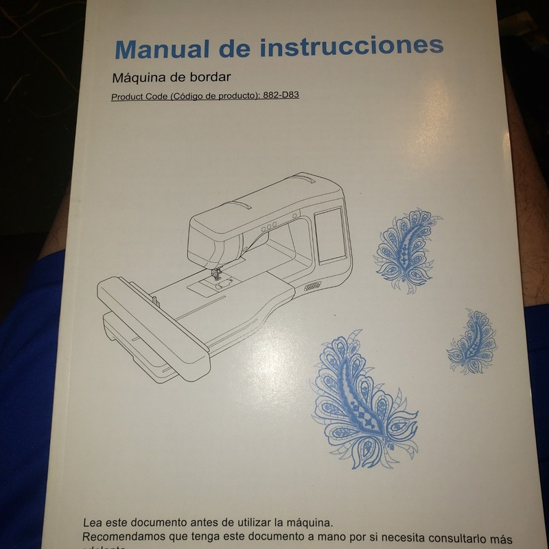 Spanish Genuine Brother Manual Innovis VE2300 Sewing Embroidery Machine 