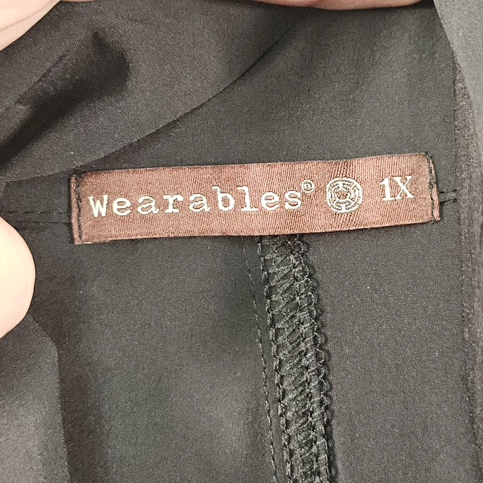 Chaqueta XCVI Wearables Momentum para mujer 1X negra acanalada cremallera frontal ropa de calle Foto 4 de 4