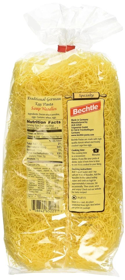 German Egg Noodles - Thin ( 17.6 Oz ) - Image 4 of 4