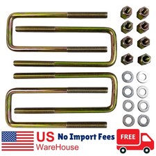 4PCS Square U-Bolts 2.5" Wide Leaf Springs 8.75" Long Compatible with 1988-2019