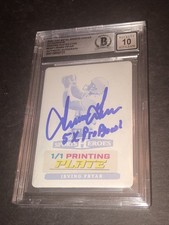 Beckett 10 Gem Mint Autograph Irving Fryar 2024 Cyan Signed Printing Plate 731