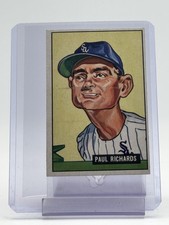 PAUL RICHARDS 1951 BOWMAN #195 BASEBALL PICTURE CARDS WHITE SOX Q6830