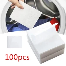 100pcs Color Catcher Sheets For Laundry Color & Stain Absorbing Sheets - NEW