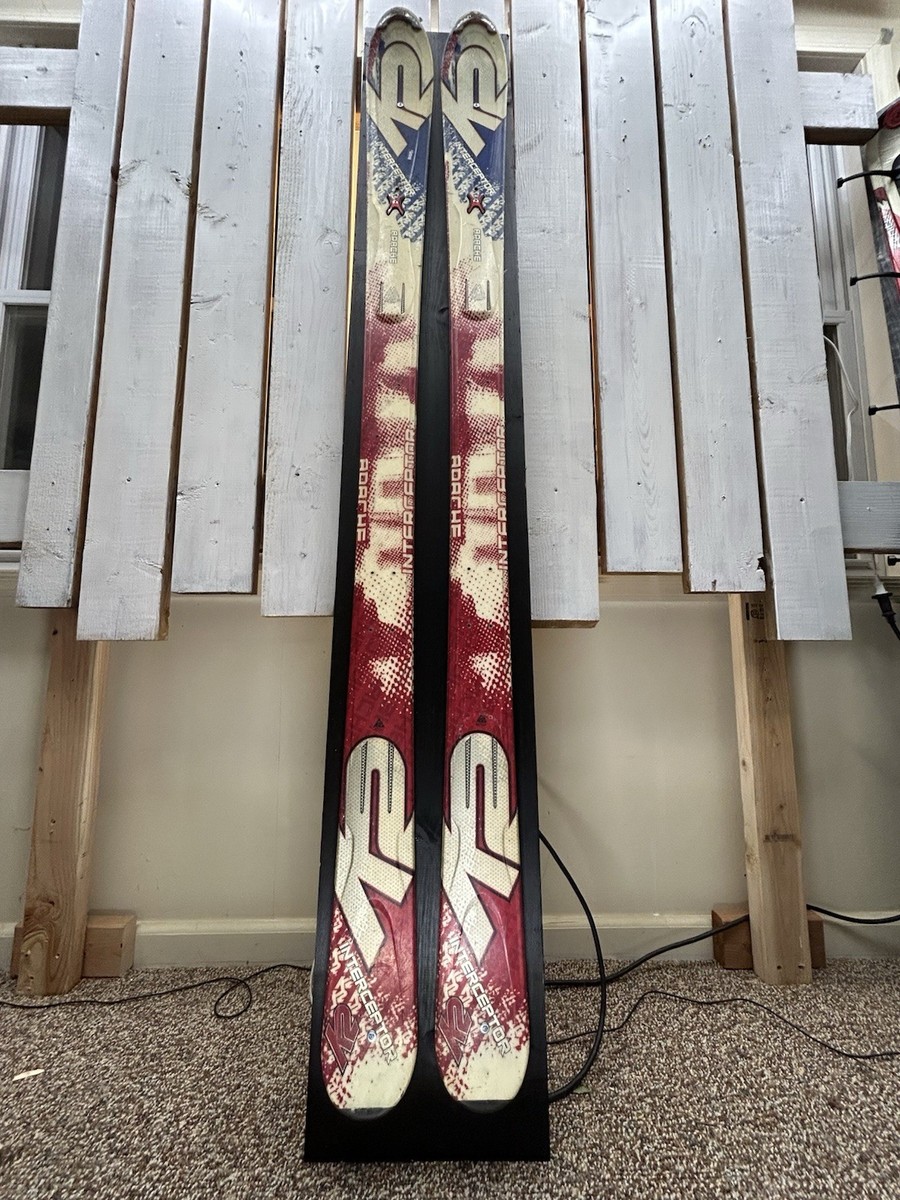 k2 apache interceptor skis K2 Apache Interceptor Skis Pair Model Mounted on Black stained wood  Fundraiser