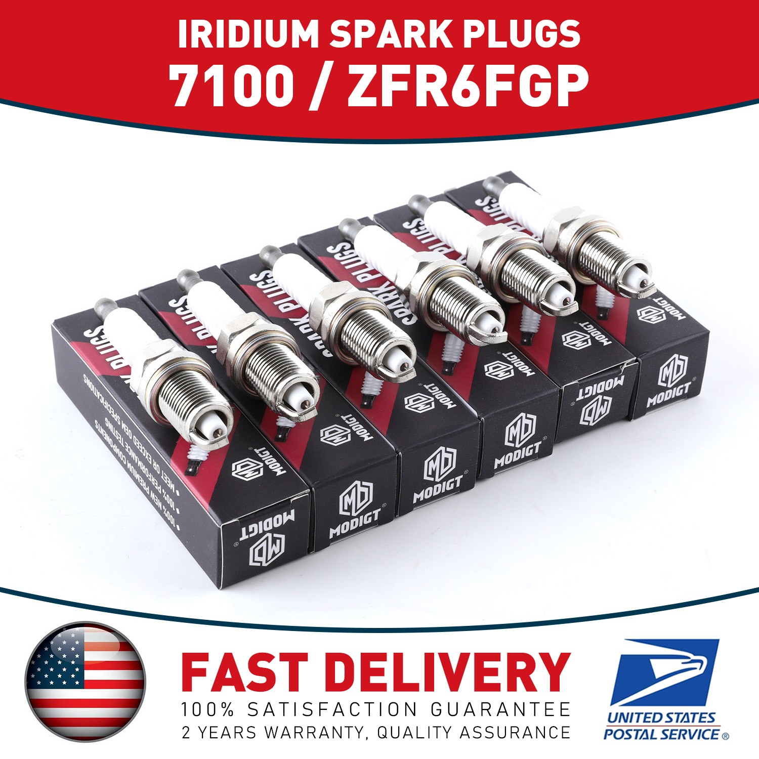 6PCS ZFR6FGP Iridium Spark Plugs For NGK 7100 For Ram Jeep Dodge Honda 01-13