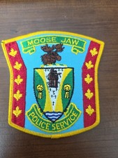 Moose Jaw Police Service Canadian Police Shoulder Patch Obsolete Vintage