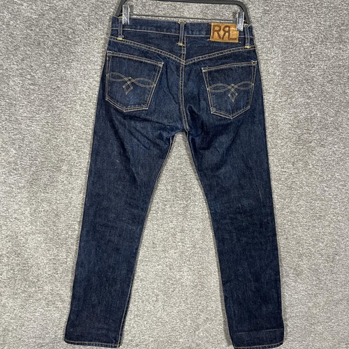 RRL Low Straight Jeans Mens 30x32 Blue Selvedge Denim Made USA Japan Woven - Picture 11 of 17