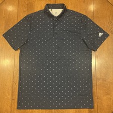 Adidas Ultimate365 Golf Polo Men's Medium Navy Blue Tree Print Performance Shirt