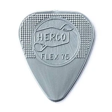 Herco HE211P Flex 75 Nylon Flat Picks, Silver, Heavy, 12/Player's Pack 75 Heavy