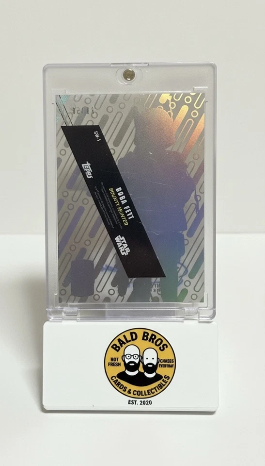 2016 Topps Star Wars High Tek Boba Fett /50 Jeremy Bulloch Auto Mandalorian mint - Image 2 of 2