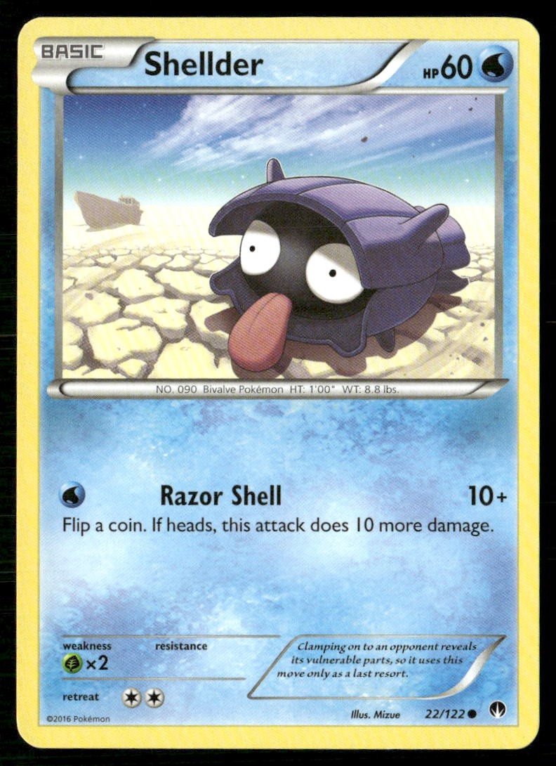 Shellder 22/122 Common BREAKpoint Pokemon Lightly Played