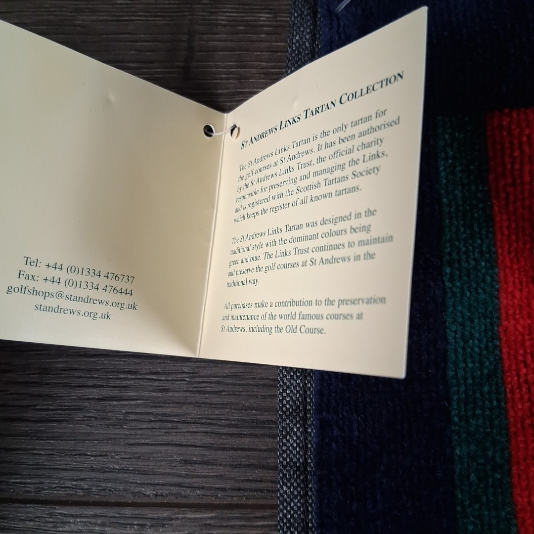 The Old Course St. Andrews Links Golf Towel Tartan Collection 24