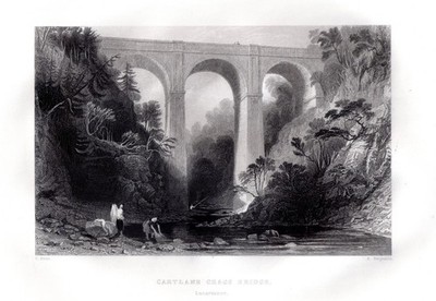 Blick auf Cartland Bridge Lanark, South Lanarkshire PORTOFREI