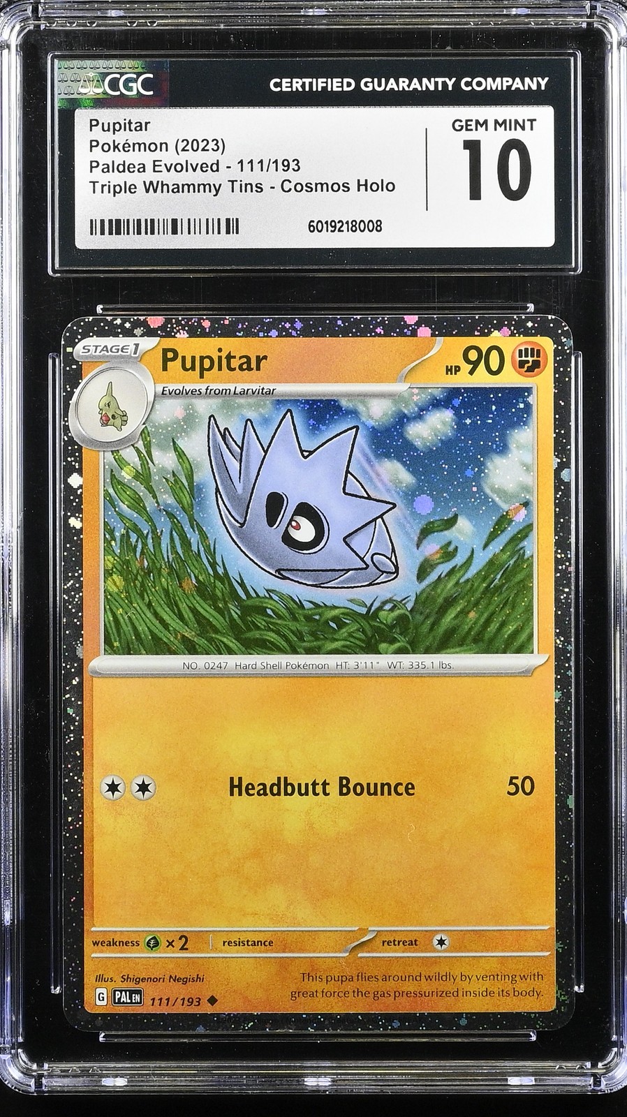 Pupitar 2023 Pokémon Paldea Evolved #111/193 CGC 10