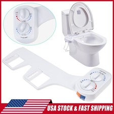 Bidet Toilet Seat Attachment Hot Cold Self Cleaning Nozzle Rear Wash for Women