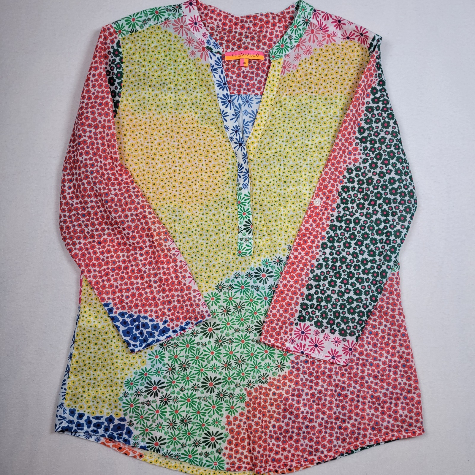 VILAGALLO Women's  Button Multicolor Lightweight … - image 1