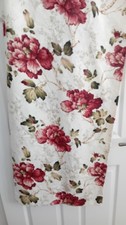 Dunelm Floral Curtains 88 In W x 72 In D Cream Red Green Cottagecore Country VGC