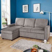 Big Furniture Warehouse Kingston Grey Kingston L-shaped Sofa Bed RRP £699.99