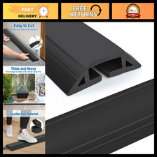 10ft Heavy Duty Floor Cord Cover - Cable Protector, Easy Unroll, Trip Hazard Saf